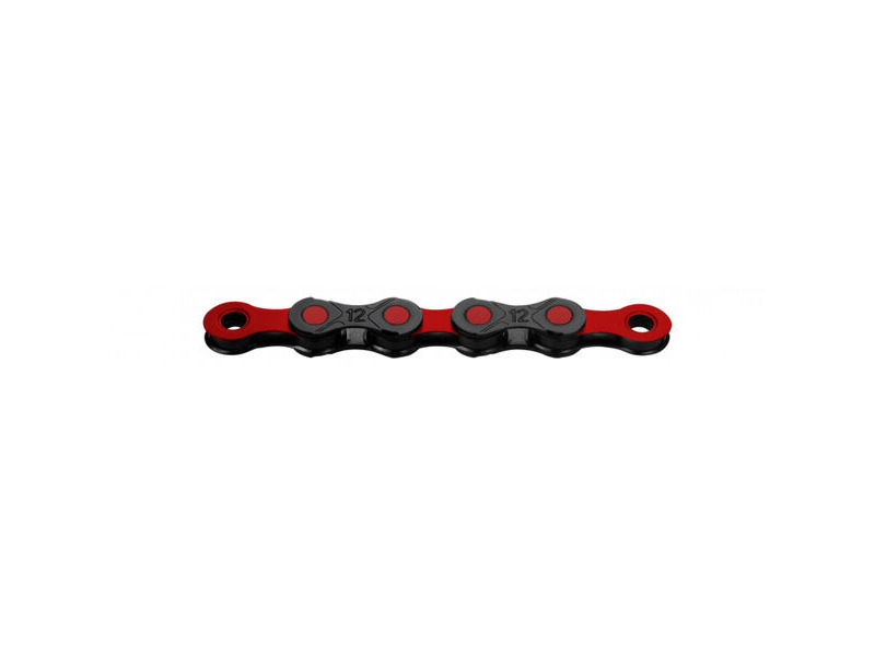KMC DLC 12 Waxed Chain 118L 118L Black/Red click to zoom image