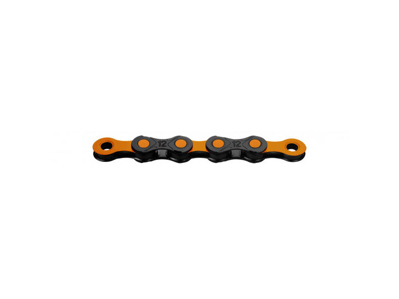 KMC DLC 12 Waxed Chain 118L 118L Black/Orange click to zoom image