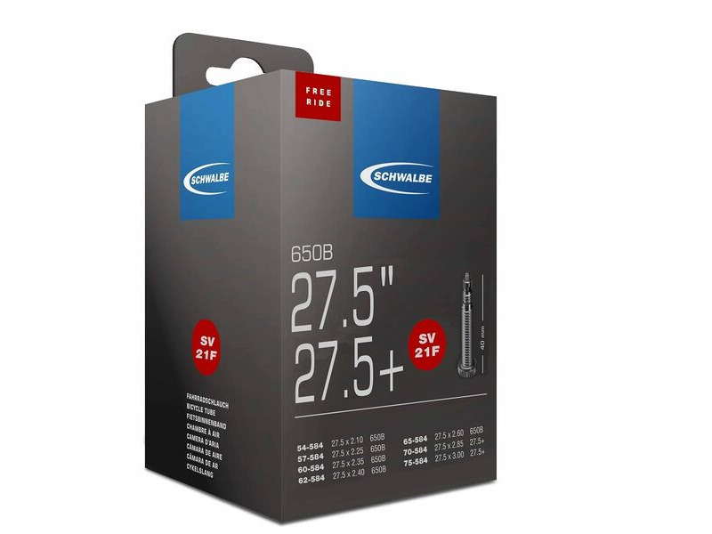Schwalbe SV21F Inner Tube 27.5 x 2.10-3.00 click to zoom image