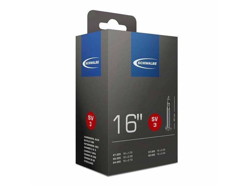 Schwalbe SV3 Inner Tube 16 x 1.75-2.50 click to zoom image