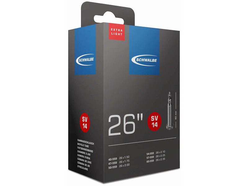 Schwalbe SV14 Extra Light Inner Tube 26 x 1.50-2.00 click to zoom image
