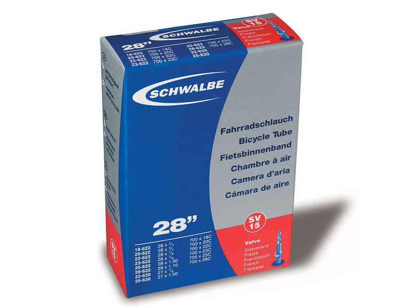 Schwalbe SV15 Inner Tube 700 x 18-28c click to zoom image