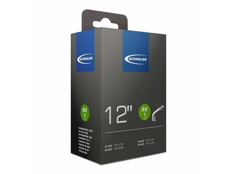 Schwalbe AV1 Inner Tube 45deg Angled Valve 12 x 1.75-2.10 click to zoom image