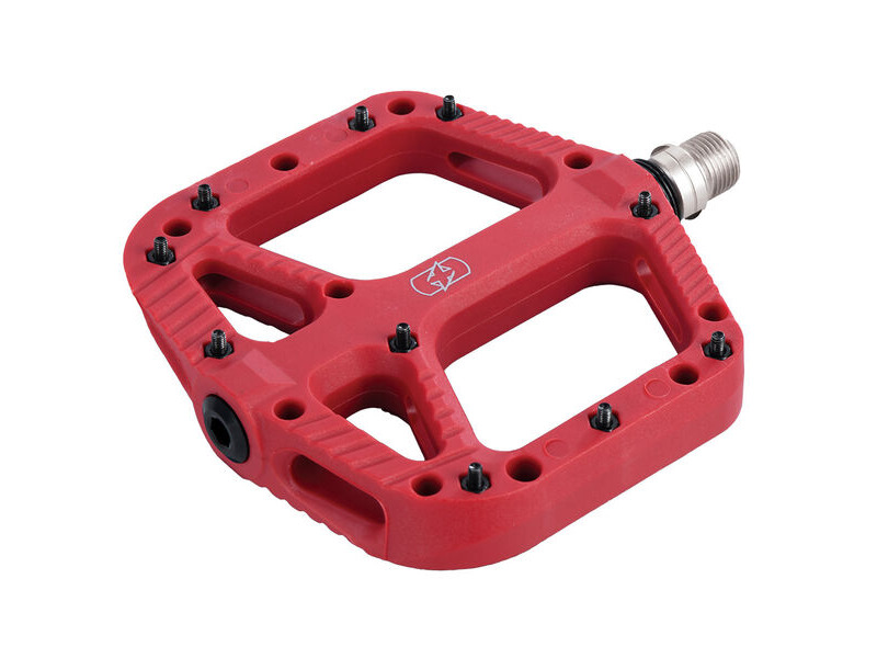 Oxford Loam 20 Nylon Flat Pedals Red click to zoom image