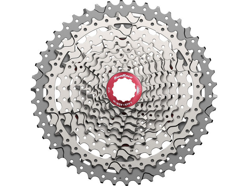 SunRace CSMX3 10 Speed MTB 11-46T Metallic Cassette click to zoom image