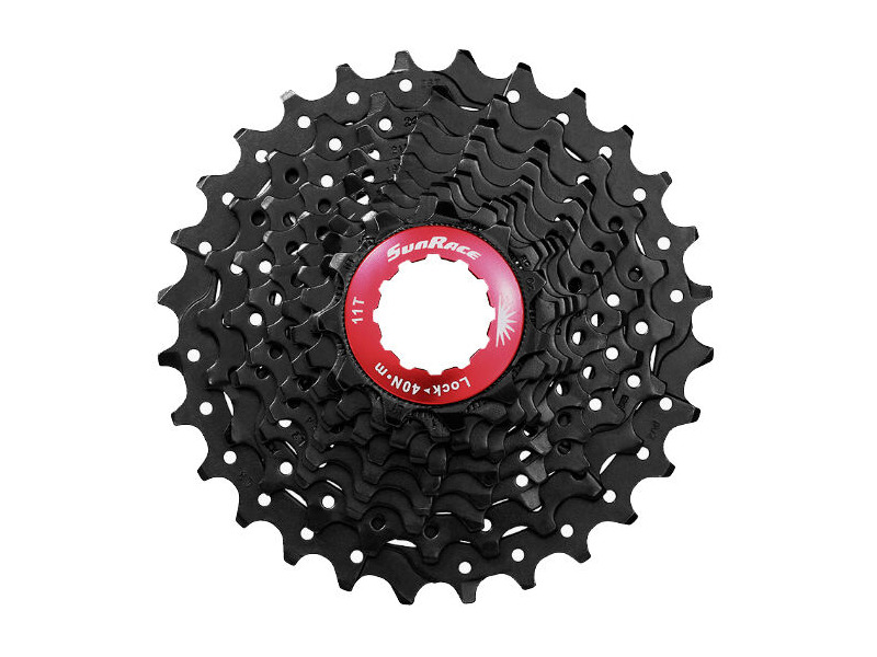 SunRace CSRX0 - 10-Speed 11-28T Road Cassette in Black click to zoom image