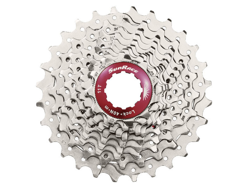 SunRace CSRX0 - 10-Speed Road Cassette - 11-32T in Metallic Silver click to zoom image