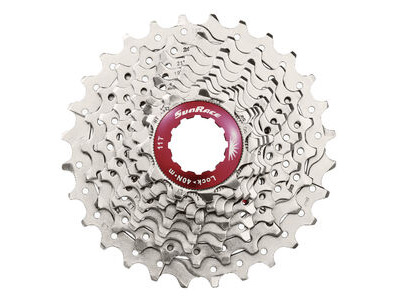 SunRace CSRX0 - 10-Speed Road Cassette 11-28T in Metallic Silver