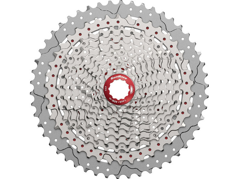 SunRace CSMX8 11 Speed MTB 11-46T Metallic Cassette click to zoom image