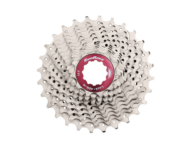 SunRace CSRX11 - 11-Speed Road Cassette 11-34T in Silver click to zoom image