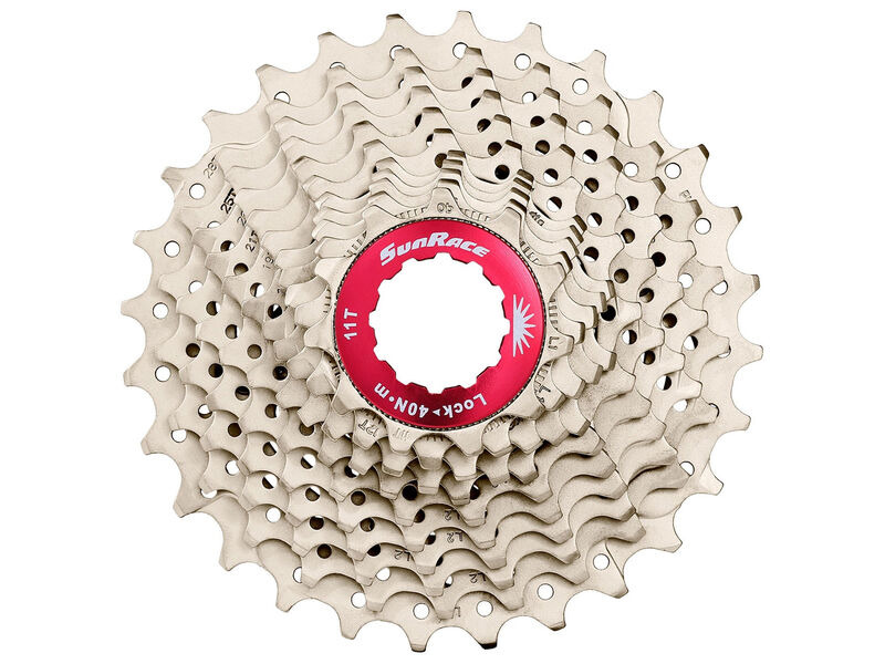 SunRace CSRX1 - 11 Speed Road Cassette 11-36T in Metallic click to zoom image