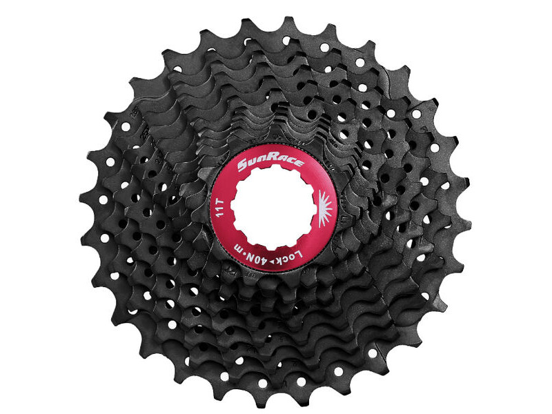 SunRace CSRX1 - 11-Speed 11-28T Road Cassette in Black click to zoom image