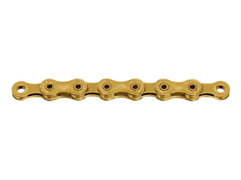 SunRace 12 Speed Ti-Nitride Hollow Pin Gold Chain (CN12H) (boxed) click to zoom image