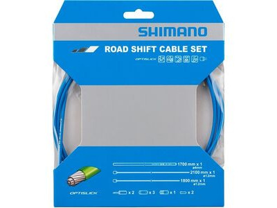 Shimano 105 5800 / Tiagra 4700 Road gear cable set, OPTISLICK coated inners  Blue  click to zoom image
