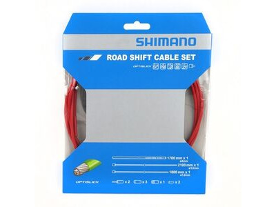 Shimano 105 5800 / Tiagra 4700 Road gear cable set, OPTISLICK coated inners  Red  click to zoom image