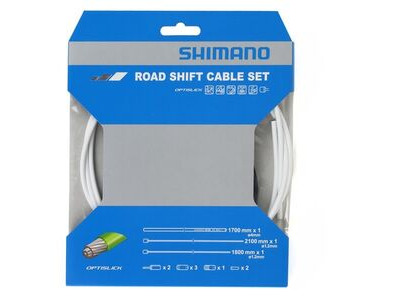 Shimano 105 5800 / Tiagra 4700 Road gear cable set, OPTISLICK coated inners  White  click to zoom image