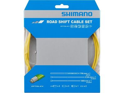 Shimano 105 5800 / Tiagra 4700 Road gear cable set, OPTISLICK coated inners  Yellow  click to zoom image