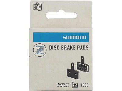 Shimano B05S disc brake pads and spring, steel backed, resin click to zoom image