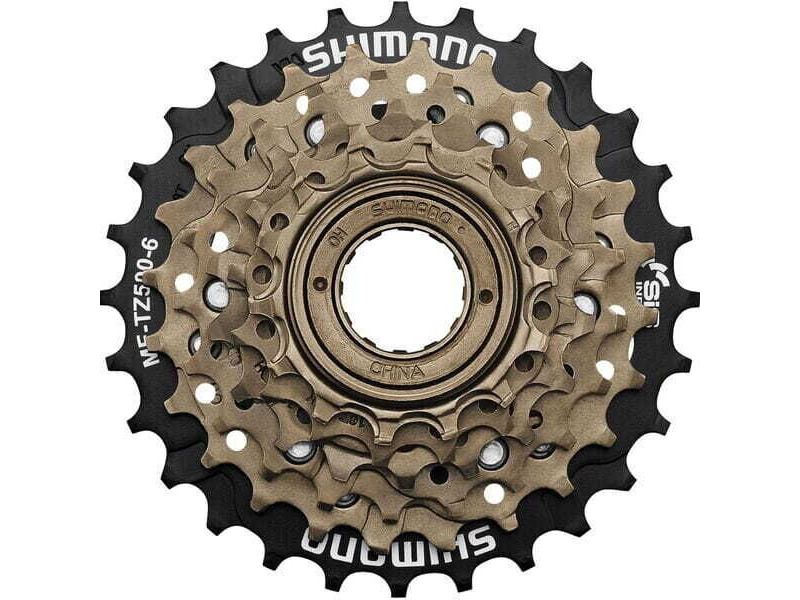 Shimano MF-TZ500 6-speed multiple freewheel, 14-28 tooth click to zoom image