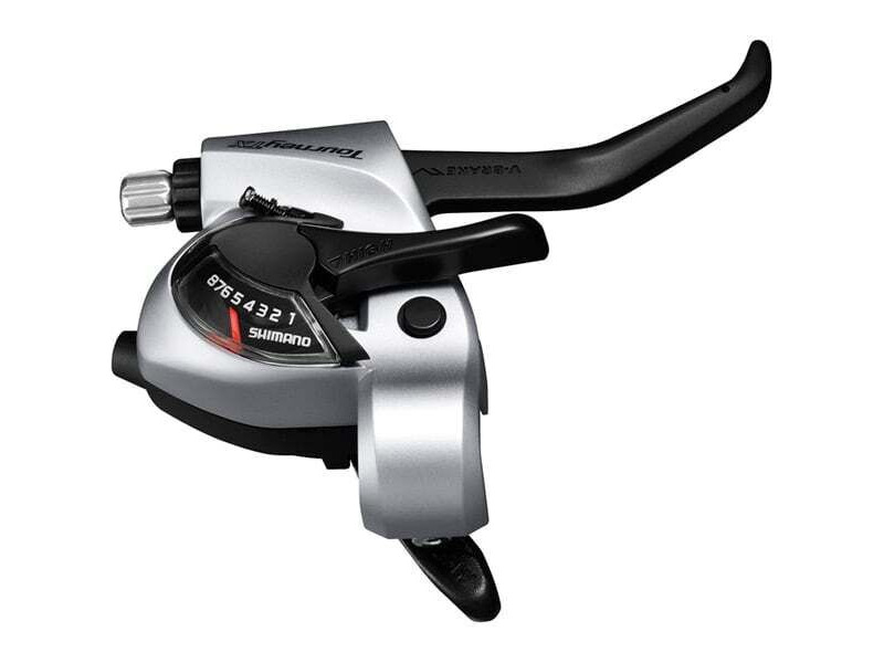 Shimano ST-TX800 Tourney TX STI lever, 8-speed, silver, right hand click to zoom image