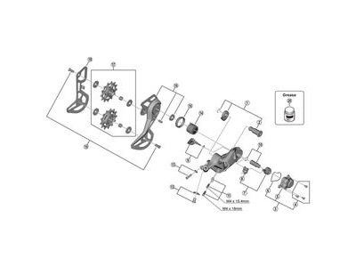 Shimano RD-M5100 tension and guide pulley set click to zoom image