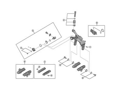 Shimano BR-5710 R55C4 Cartridge type brake shoe set, pair click to zoom image