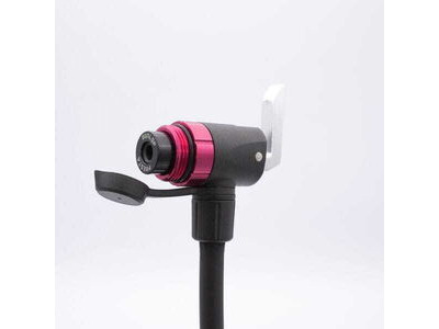 Truflo Air Flow MiniTrax CNC Mini Floor Pump with Extra-long hose, black click to zoom image
