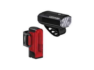 Lezyne MICRO DRIVE 800+ / STRIP DRIVE 300+ PAIR - BLACK
