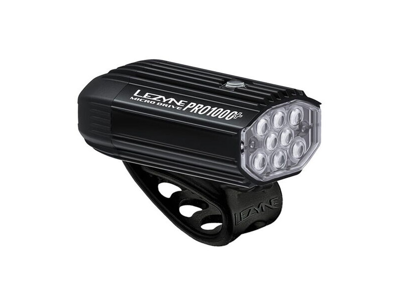 Lezyne MICRO DRIVE PRO 1000+ FRONT - SATIN BLACK click to zoom image