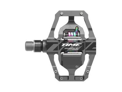 Time Speciale 10 Large MTB Pedals, Including Atac Standard Cleats: Dark Grey