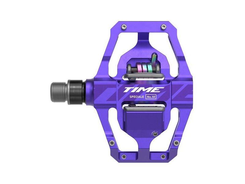 Time Speciale 10 Large MTB Pedals, Including Atac Standard Cleats: Purple click to zoom image