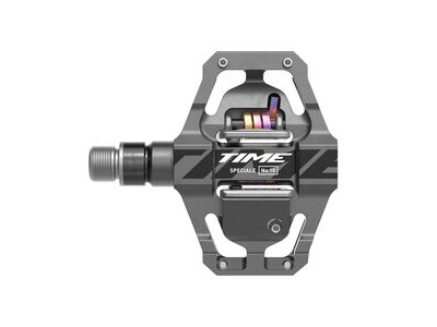 Time Speciale 10 Small MTB Pedals, Including Atac Standard Cleats: Dark Grey