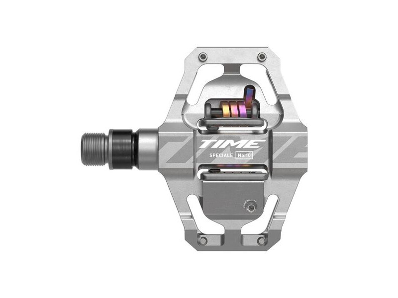 Time Speciale 10 Small MTB Pedals, Including Atac Standard Cleats: Raw Aluminium click to zoom image