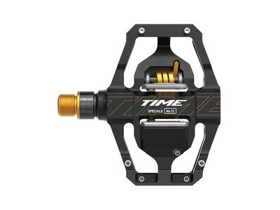 Time Speciale 12 MTB Pedals, Aluminum Body And Titanium Spindle, Including Atac Standard Cleats: Black Gold Large