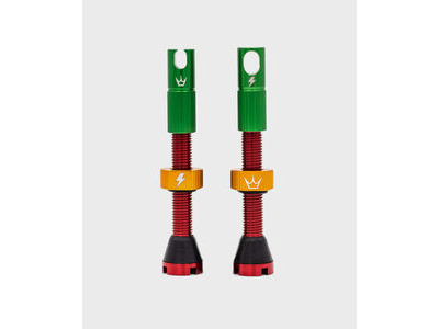 Peaty's x 50to01 Tubeless MK2 Rasta Valves 42mm