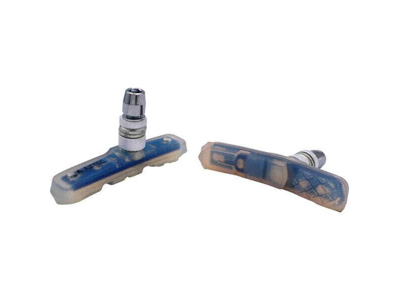 Aztec BMX-type One-Piece brake blocks, 72mm Blue click to zoom image