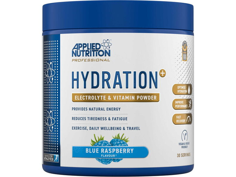 Applied Nutrition Hydration+ Complete Electrolyte & Vitamin Powder - Blue Raspberry - 240g click to zoom image