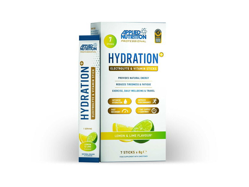 Applied Nutrition Hydration+ Electrolyte & Vitamin Powder Stick - Lemon & Lime - 8g x 7 packs click to zoom image