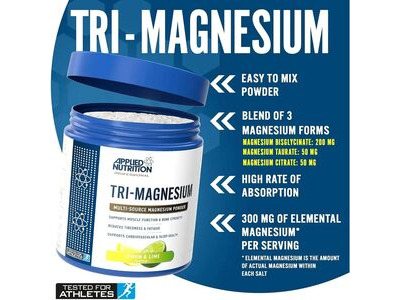 Applied Nutrition Tri-Magnesium Powder - Lemon & Lime - 200g click to zoom image