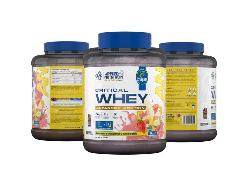 Applied Nutrition Critical Whey Protein Powder - Strawberry - 2kg click to zoom image