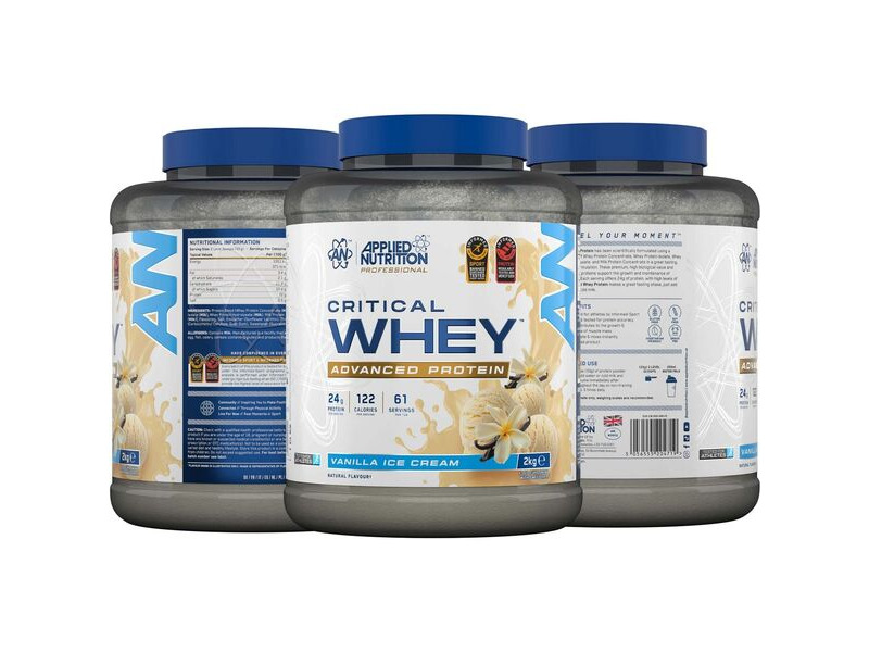 Applied Nutrition Critical Whey Protein Powder - Vanilla - 2kg click to zoom image