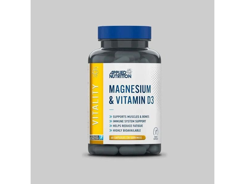 Applied Nutrition Vitality Magnesium & Vitamin D3 Capsules x 60 Tablets click to zoom image